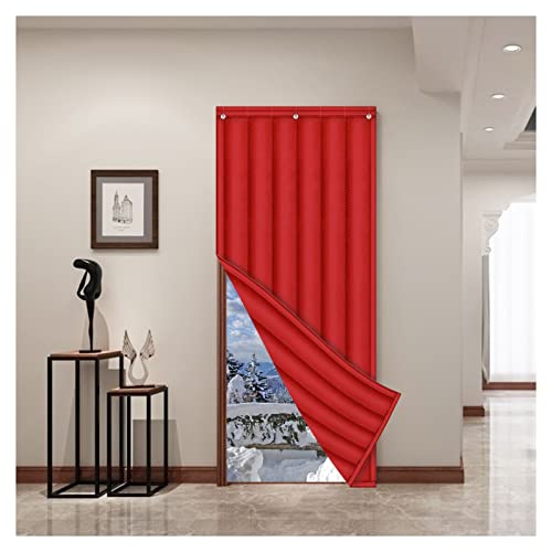 Cortina con aislamiento térmico para puerta de garaje, paneles acústicos, impermeable, cortina de aire acondicionado, para dormitorio, protección contra el clima frío