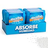 Deshumidificador, Absorbe Humedad, Atrapa Humedad Interior, Previene Condensación, Apto para Armarios, Cocina, Coche, Trasteros, Baños, Cajones, Caravanas, Barcos, Incluye Pack de 4 Botes