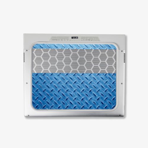 Image of MightySkins Carbon Fiber Skin Compatible With Alienware X14 R2 (2023) Full Wrap Kit - Blue Gridiron | Protective, Durable Textured Carbon Fiber Finish | Easy To Apply & Change Styles | Made in the USA