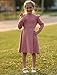 Girls Dresses Size 10-12 Long Sleeve Sweater Dress Fall Winter Knit Pullover Formal Outfits Pink