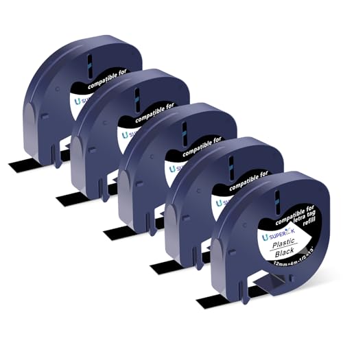 Ruban Letra 913318 étiqueteuse 12mm plastique pour marquage boîte archive et tiroir