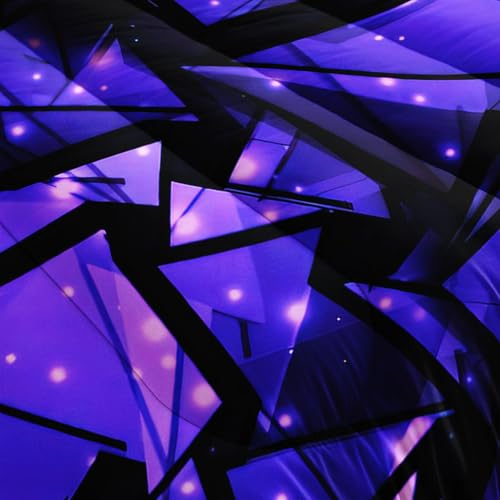 Image of Purple Fragment Comforter Set Chic Creative Printed Bedding Set with 1 Comforter and 2 Pillowcases for Boys and Girls Bedroom All Season(Fragment Twin)