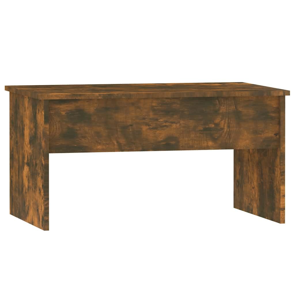 vidaXL Mesa de Centro Mesita Auxiliar Consola Lateral Salón Sofá Sala de Estar Café Muebles Mobiliario Contrachapado Roble Ahumado 80x50,5x41,5 cm