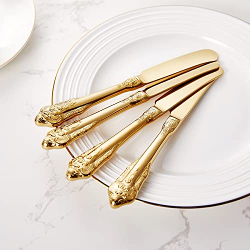 KEAWELL Gorgeous 6.9" Butter Spreader, 18/10 Stainless Steel, Set of 4, Gold Butter Knife by KEAWELL - Image 4