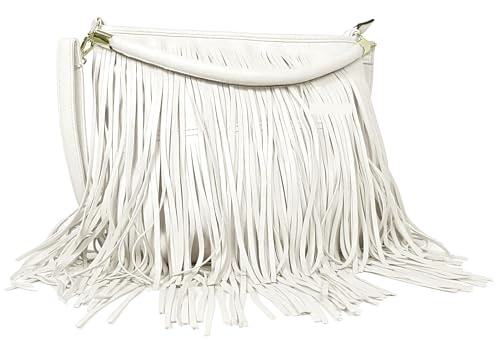 Sac en bandoulière avec franges à pompons GFM TassBag noir
