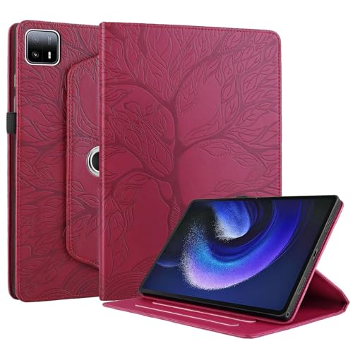 Étui Xiaomi Pad 6 Max 14 rouge rotatif : finies les chutes d'écran
