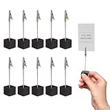 10 Stück Fotohalter mit Klammern,Tischkartenhalter,Fotohalter Holz mit Klammer,Postkartenhalter Fotoständer,Fotoaufsteller,Memo Clip Halter Ständer Zettelhalter für Hausdekoration,Hochzeits