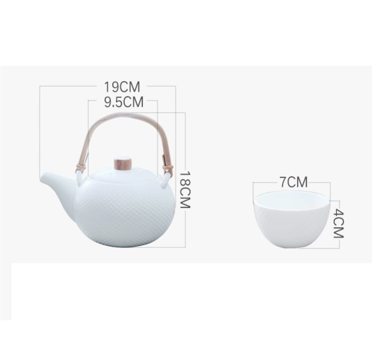 Servicio De Café De Té De Fiesta Juego De Té Cerámica para El Hogar 5 Piezas, Una Olla Cuatro Tazas, Creativas para La Tarde, Tetera Camelia Hogar Y Cocina(Dark Green)