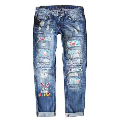 Pantalon en jean décontracté femme imprimé original mode tendance 2026