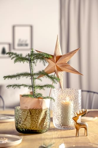 Vase en verre structuré Leonardo Martello idéal pour bouquets de table - 4