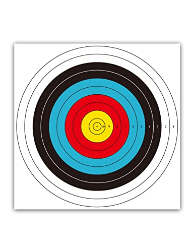 THREE ARCHERS Archery Targets Paper for Backyard Standard Target Face 40cm 10 Ring Bow and Arrow Target for Hunting & Shooting Archery Accessories for Target Practice (30pcs Archery Targets)