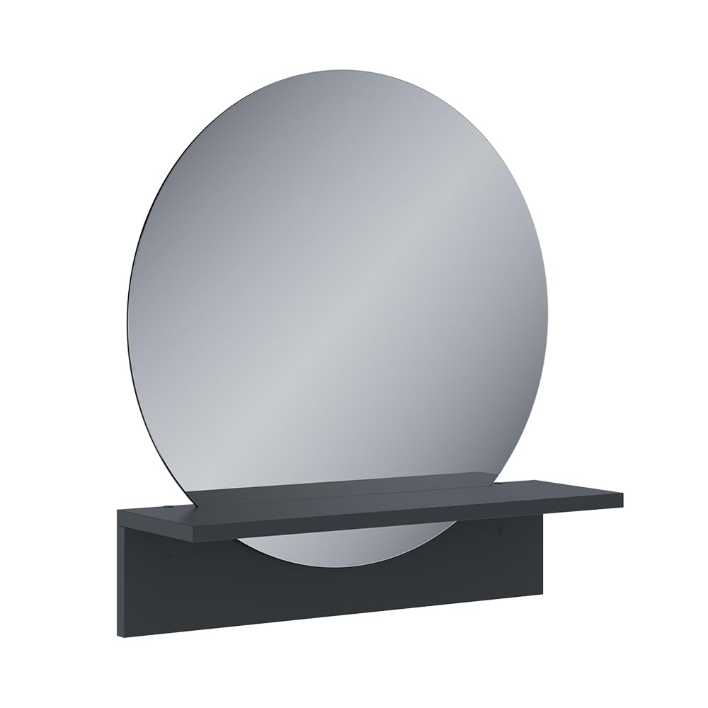 Vicco Miroir Mural Elyra, Noir, 50x54.5cm