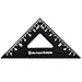 4 pc Metal Triangular Scale Ruler Set - Architectural Scale Ruler Set, Math Geometry Tool, Protractor, Triangular, Ruler Set for Student (Black)
