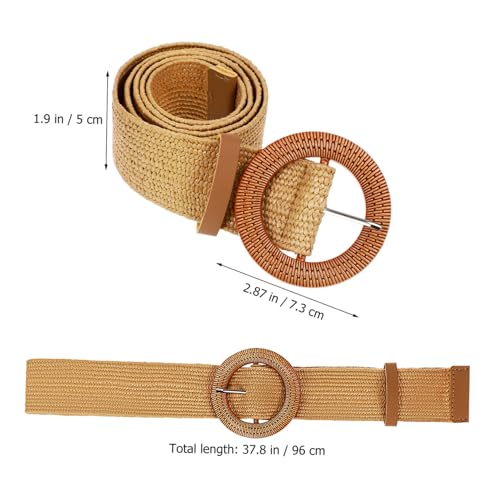 Women Braided Woven Belt Boho Style Elastic Waist Belt for Dresses and Jeans Trendy Fashion Accessory for Daily Wear2