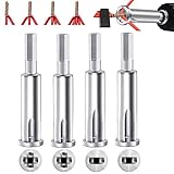 MYOYAY 4 Pieces Wire Twisting Tools 2.5/4 Square 3 Way 5 Way Wire Stripper and Twister Quick...