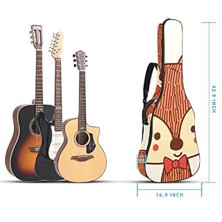 Housse étanche pour guitare acoustique avec double bandoulière et poche Motif renard, Multicolore 01., 42.9×16.9×4.7 in… - Les Beatles, Paul McCartney, John Lennon, RIngo Starr, George Harrison Housse étanche pour guitare acoustique avec double bandoulière et poche Motif renard, Multicolore 01., 42.9x16.9x4.7 in… – Image 5