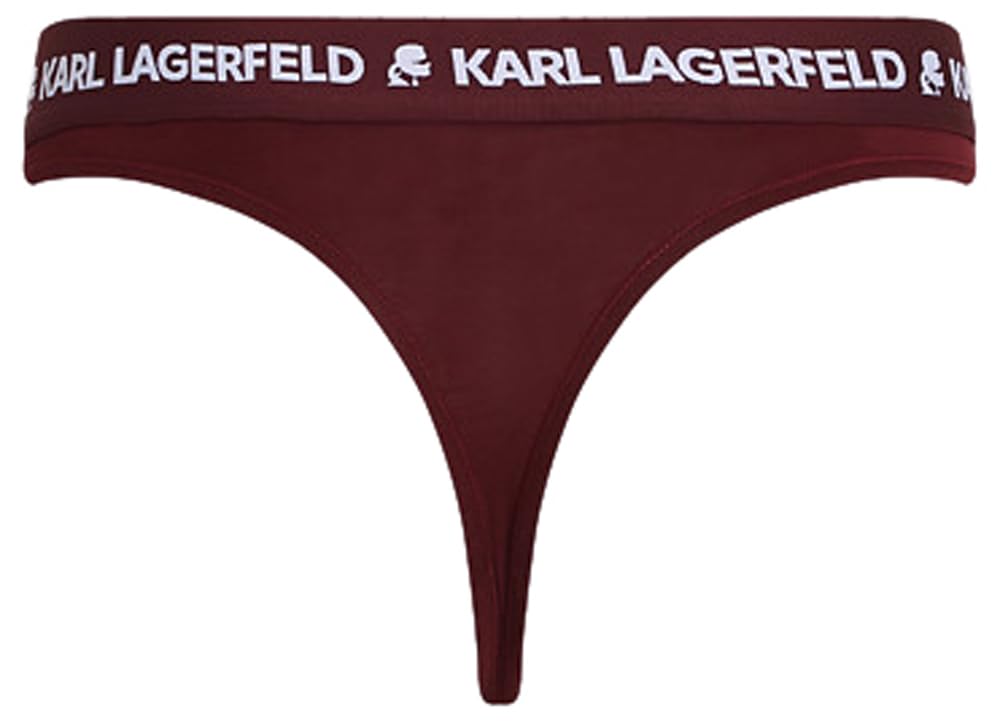 KARL LAGERFELD Femme Logo Thong Multiband (3 Pack) Windsorwine/Etherea/Violet XS