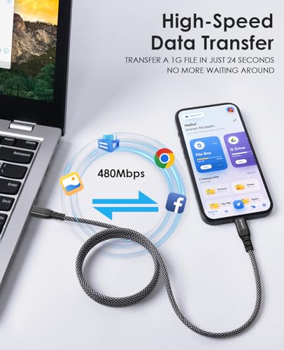 Magtame Magnetic 60W Coiled USB-C Cable