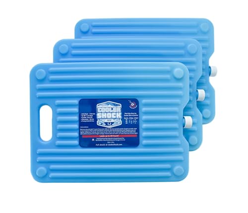 Image of Cooler Shock Ice Packs - Reusable, Premium, Large Pack and Lunch Set for Long Term Use - Cools Faster Than Ice - Cooler Accessories
