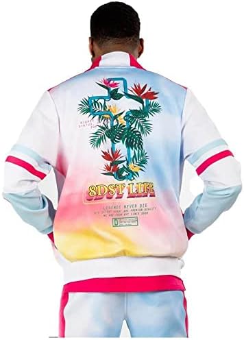 8DSTRKT Mens Dbl Jersey Track Jacket Lt Blue