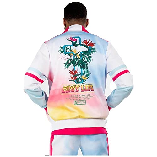 8Dstrkt Mens Dbl Jersey Track Jacket Lt Blue #TOP1