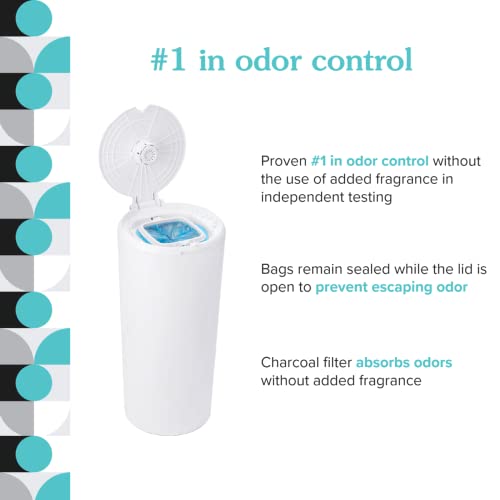 image for PurePail Classic Diaper Pail — Gray — Best in Odor Control with No