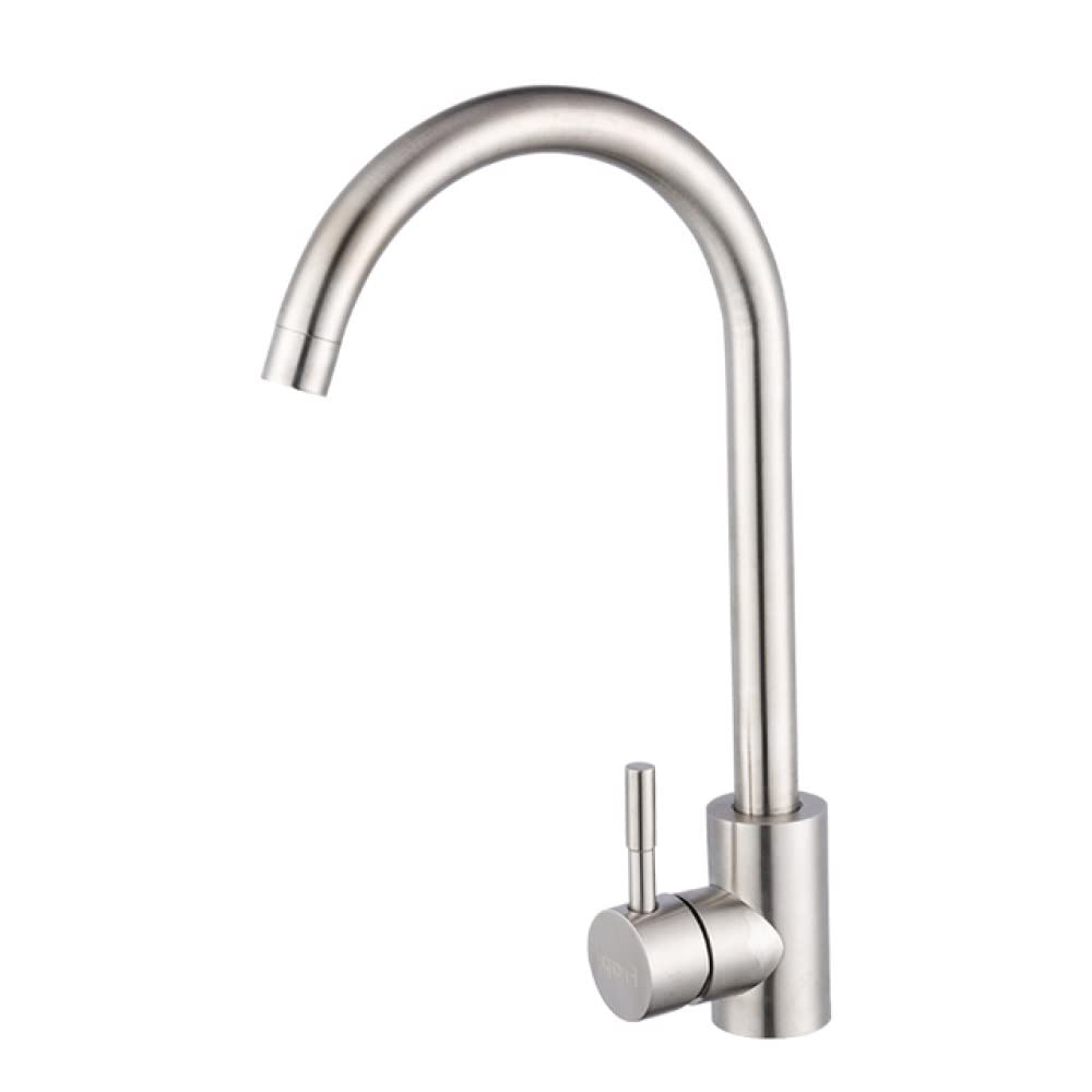 Mitigeur de cuisine haut de gamme en acier inoxydable satiné Y40107