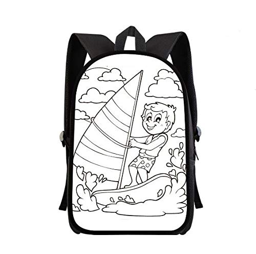 Sac à dos scolaire voilier ergonomique et résistant pour filles et garçons