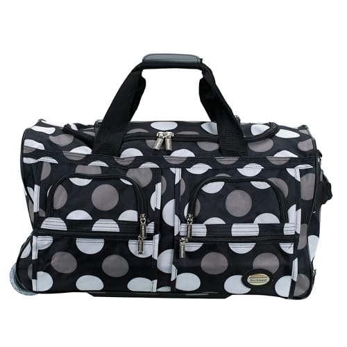 Image of Rockland Rolling Duffel Bag, Black, 22 inch