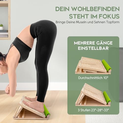 Wadendehner F Fityle Schrägbrett aus Holz für Dehnungstraining