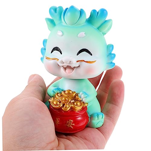 Ornement miniature de dragon en résine bleue, le cadeau idéal pour passionnés