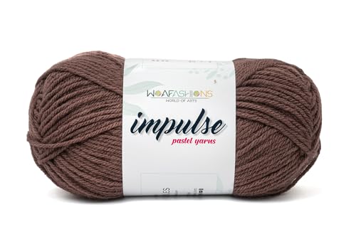 Image of Acrylic Impulse Hand Knitting & Crochet Yarn (Cappuccino) (100Gms - Pack Of 1), Brown
