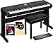 Yamaha DGX-660 Digital Piano - Black Bundle with Furniture Bench, Sustain Pedal, Dust Cover, Instructional Book, Online Lessons, Austin Bazaar Instructional DVD, and Polishing Cloth