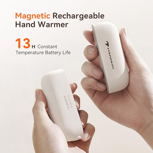 Pardus Hand Warmers Rechargeable 2 Pack, 6000mAh Electric Hand Warmers, 480minits Long Safe Heat, Portable Pocket Heater, Gifts for Christmas, Golf, Hunting, Cycling, Winter Sport Accessories