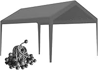 Vista 9 de Cubierta de toldo de repuesto para cochera, cubierta superior de repuesto para marco de cochera de 10' x 20', lona impermeable y protegida contra