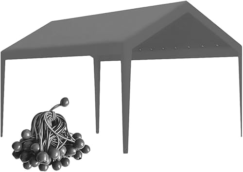 Toldo de repuesto para cochera, cubierta superior de repuesto para marco de cochera de 12 x 20 pies, tela de polietileno de 6.35 oz impermeable y