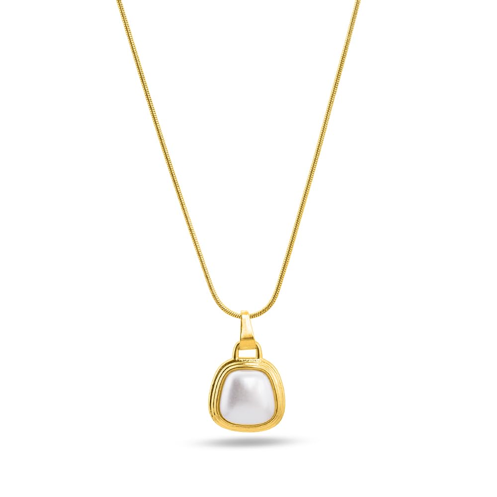 palmonas 18k Gold Plated Vintage Trapezium Necklace for Women - Gift for Girls & Women | Waterproof & Anti-Tarnish Necklace-picture-44
