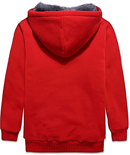 Image of GEEK LIGHTING Boys Sherpa Lined Hoodie Kids Fleece Sweatshirt Full Zip Hooded Jacket