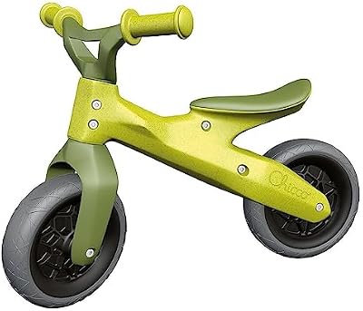 Chicco Bicicleta Eco, Bicicleta para Niños de 18 Meses a 3 años (hasta 25 kg), Bicicleta de Equilibrio sin Pedales, Manillar y Sillín Ergonómicos, Ruedas Antipinchazos, 80% Plástico Reciclado, Verde