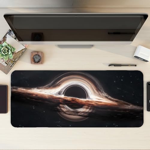 Image of Black Hole XL Extended Gaming Mouse Pad | XXL Large Desk Mat 60x30cm for Laptop & PC | Non-Slip Rubber Base, Waterproof, Durable & Smooth Surface | Office, Gaming & Study