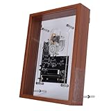 Asixxsix Retro-Rahmen-CD-Player, Bluetooth-Musik-Player mit AUX-Eingang, Transparentes Gehäuse, Schwimmender CD-Mechanismus, Wandmontage, Desktop-Display, Dekorativer Bilderrahmen