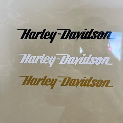 Image of Motorcycle Logo hd Design Vinyl Decal #2 Piece Moto HD Club 7.88 inchx1.06 inch (White)
