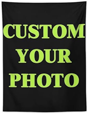 ByxhucCustom Wall Tapestry Personalized Image Text Custom Tapestry, Custom Backdrop Personalized Wedding Anniversary Funny Backdrop 40''W X 30''L Vertical Tapestry, White