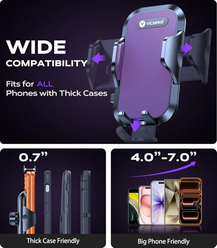Image of VICSEED Upgraded [Racing-Grade Steady] Phone Holders for Your Car, Purple