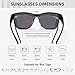 Wzerry Polarized Fit Over Glasses Sunglasses, Wear Over Sunglasses Wrap Around Shades for Men Women UV400 Pretection