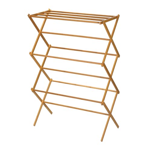Household Essentials Bamboo Folding Clothes Drying Rack