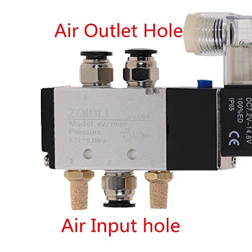 Électrovanne 5 voies 4V210-08 à commutation rapide DC24V