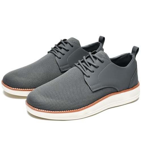 Image of Men's Casual Dress Oxfords Shoes Breathable Knit Leisure Fashion Sneakers Lightweight Comfortable Walking Shoes