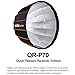 Godox QR-P70 27.6Inch 70CM Portable Quickly Fast Installation Deep Parabolic Softbox，with Front & Inner Diffuser for Godox SL-60W VL150 VL300 UL150 SL150WII SL200WII SZ150R SZ200BI (with Fabric Grid)