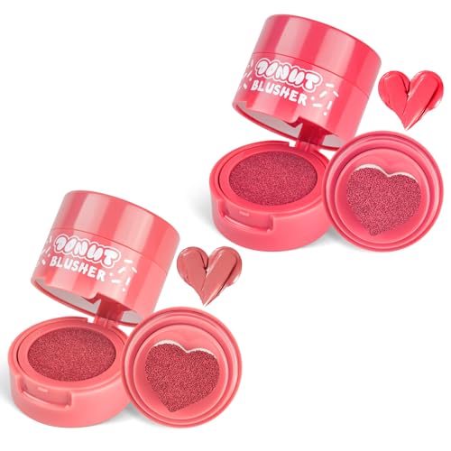 Luftkissen Blush, 2PC Mattes Leichtes und Atmungsaktives rouge, Waterproof Langanhaltendes cream blush Für Augen, Lippen & Wangen, Natürliches Aussehen Long-Wearing Face Make Up für Frauen (02+05)